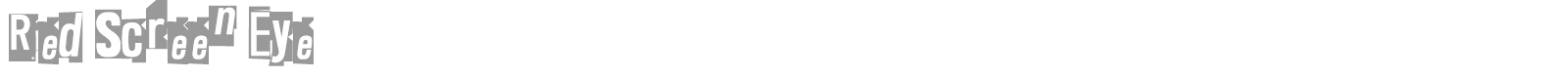 Red Screen Eye font preview